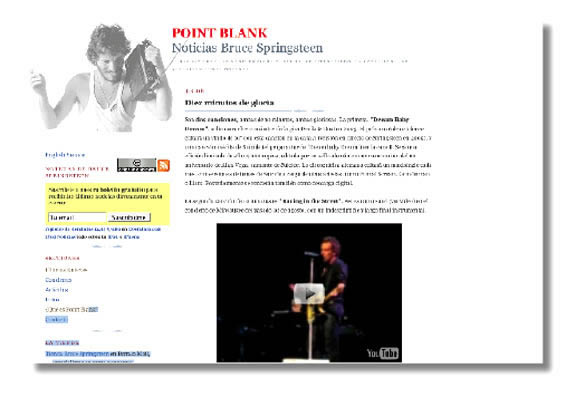 La Web de la Semana:Point BlankTodo sobre Bruce Springsteen